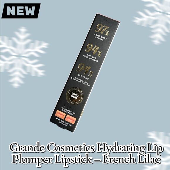 NWT Grande Cosmetics GrandeLIPS Hydrating Lip Plumper Liquid Lipstick – French L - Picture 3 of 6